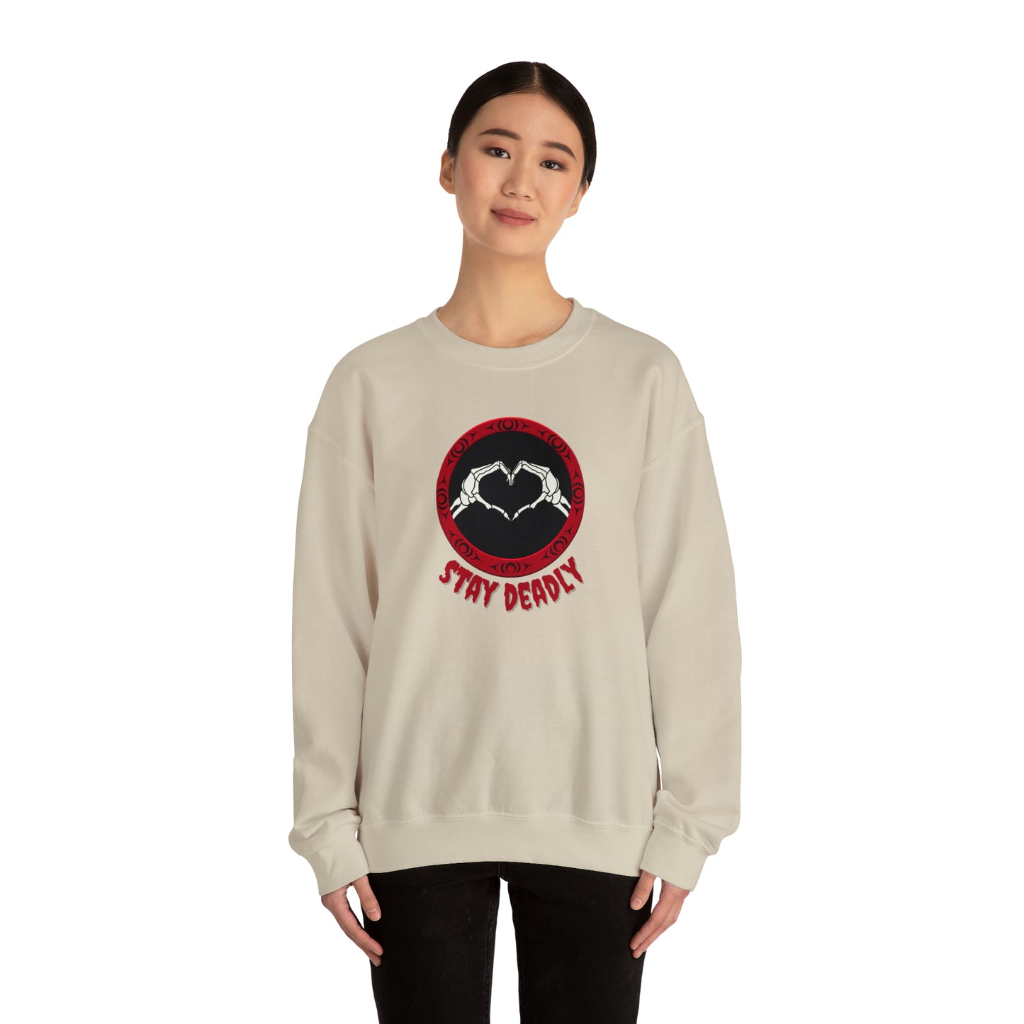 Native American Stay Deadly Crewneck Coast Salish Artwork Indigenous Halloween Sweater Native Owned Business
