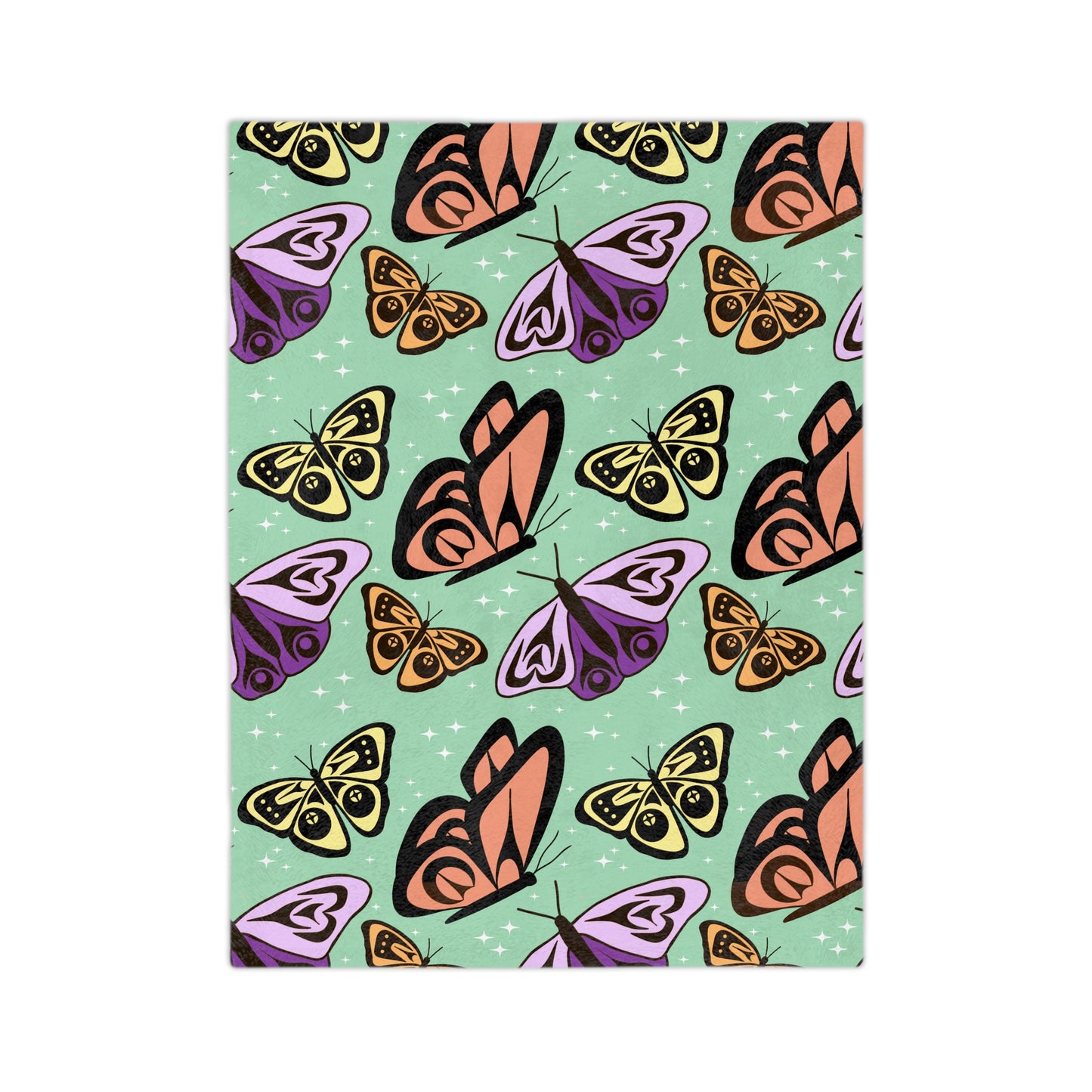 Coast Salish Butterfly Minky Blanket