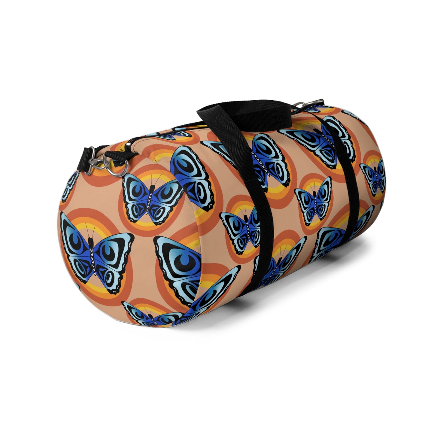 Retro Butterfly Coast Salish Duffel Bag