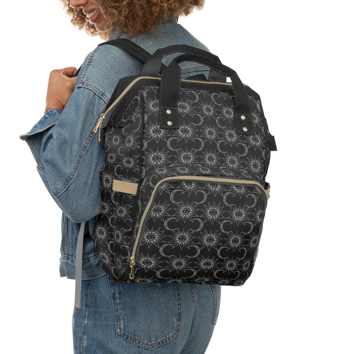 Coast Salish Sun and Moon Diaper Bag/Backpack
