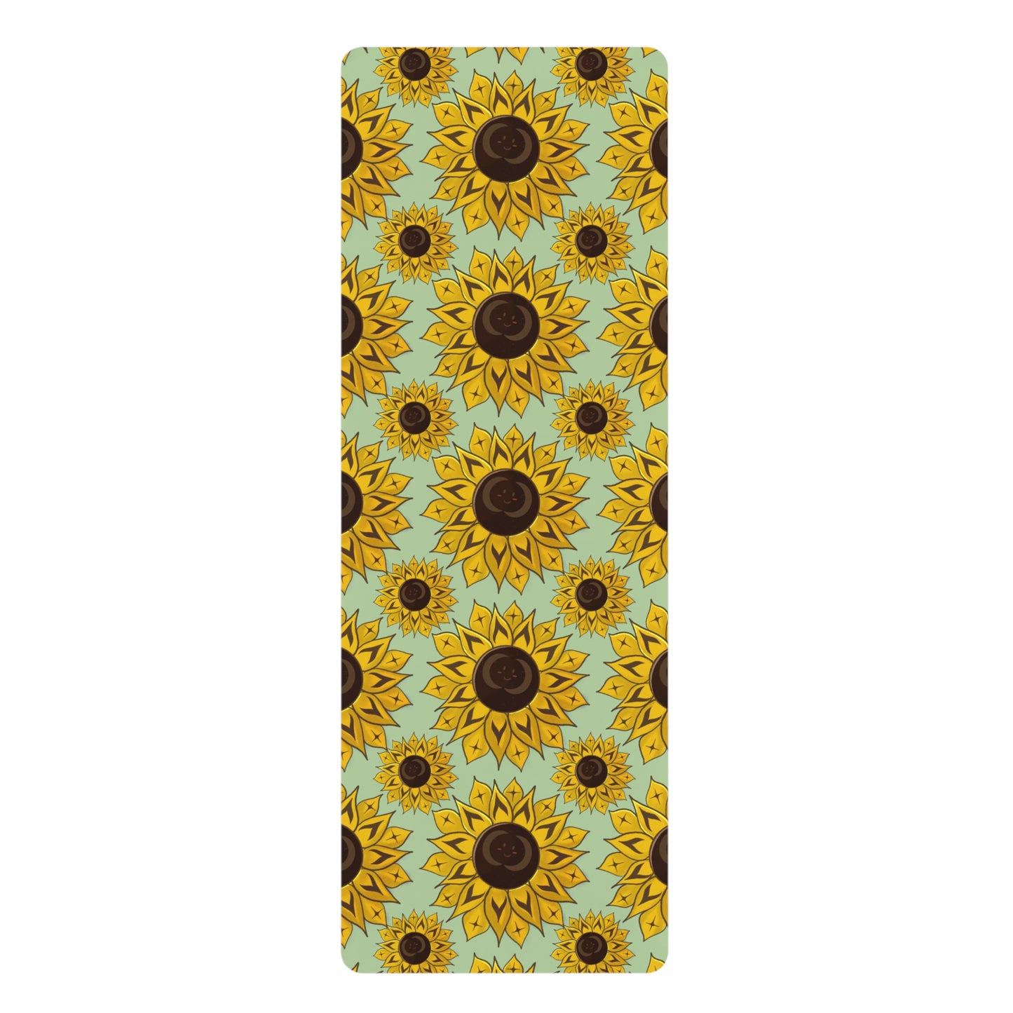 Coast Salish Sunflower Rubber Yoga Mat