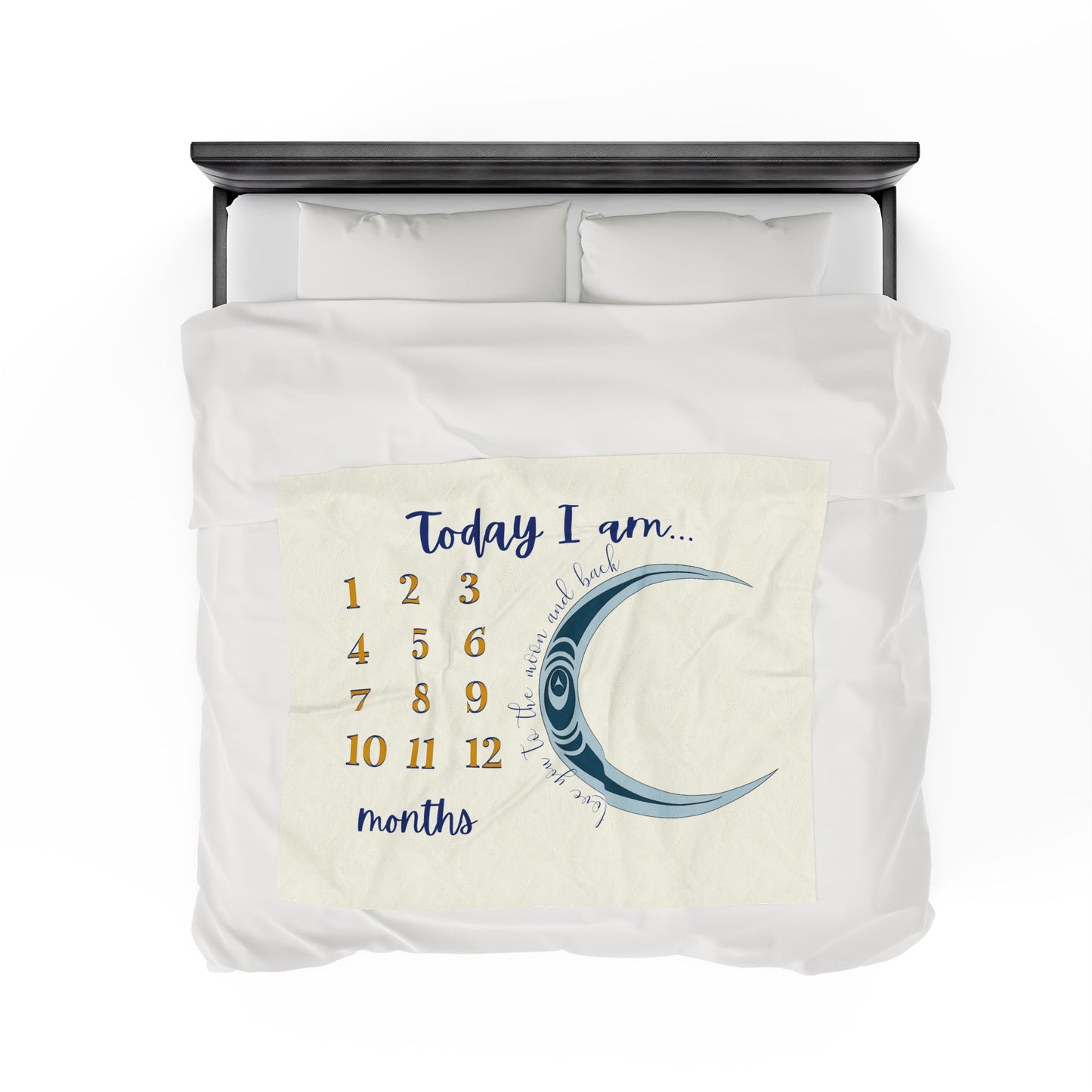 Love You to the Moon and Back Milestone Blanket