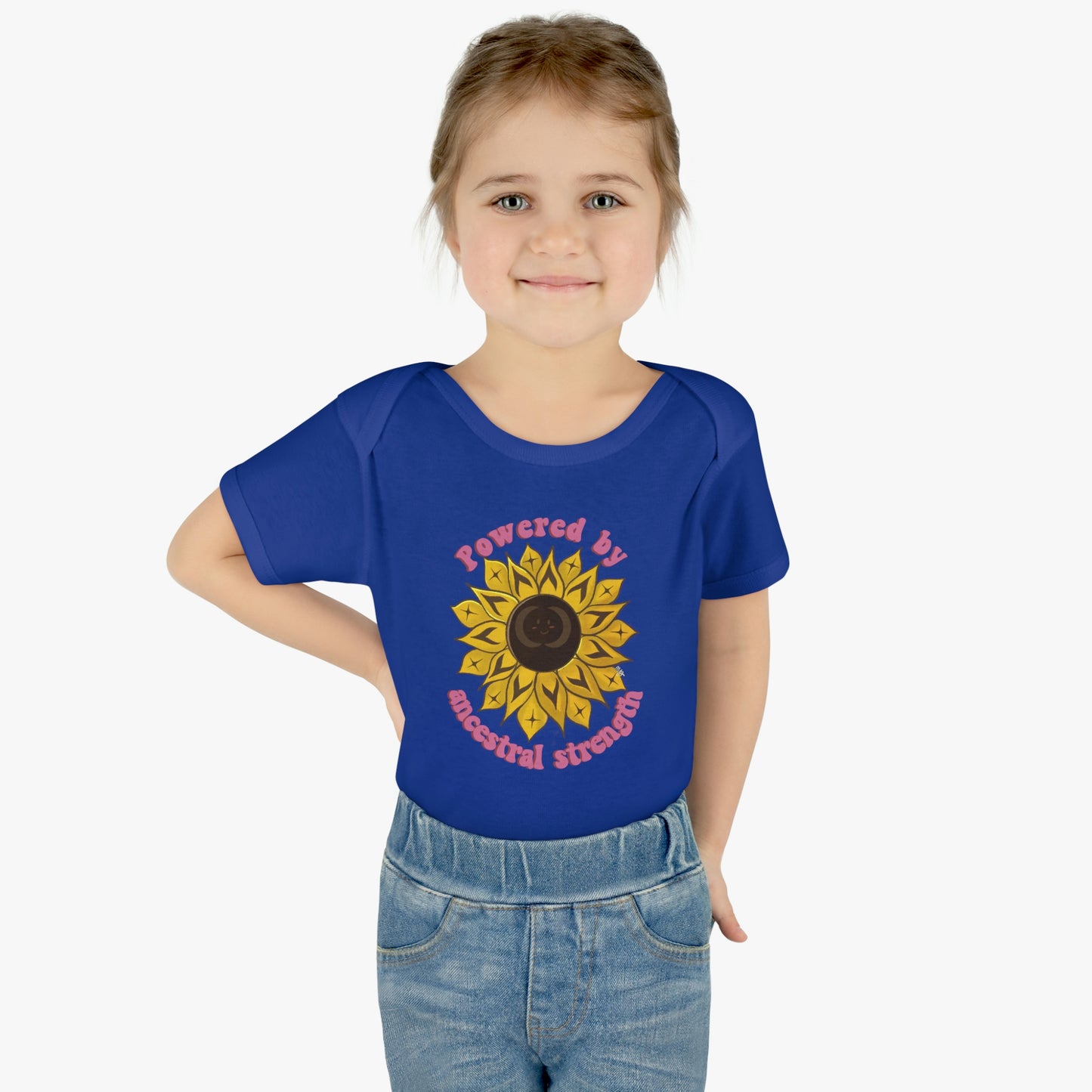 Powered By Ancestral Strength Onesie Native American Sunflower Indigenous Owned Business
