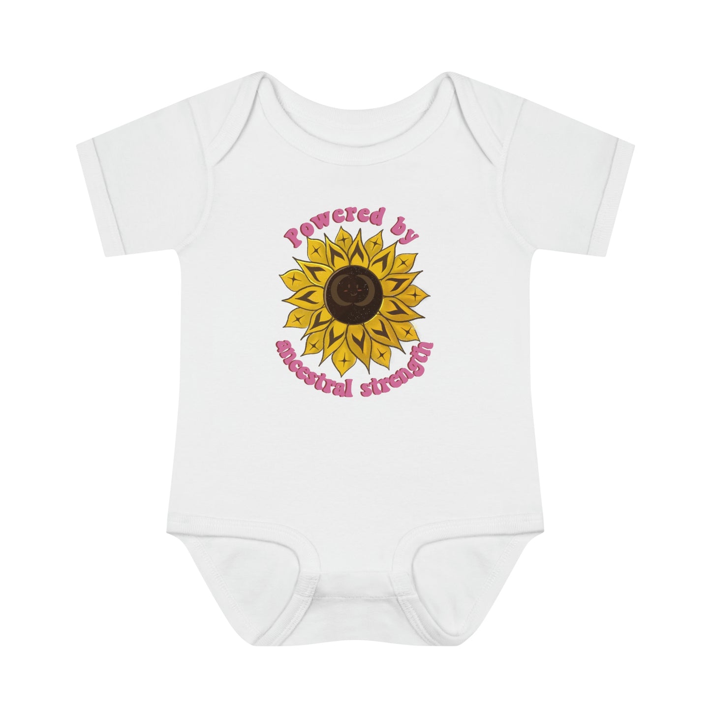Powered By Ancestral Strength Onesie Native American Sunflower Indigenous Owned Business