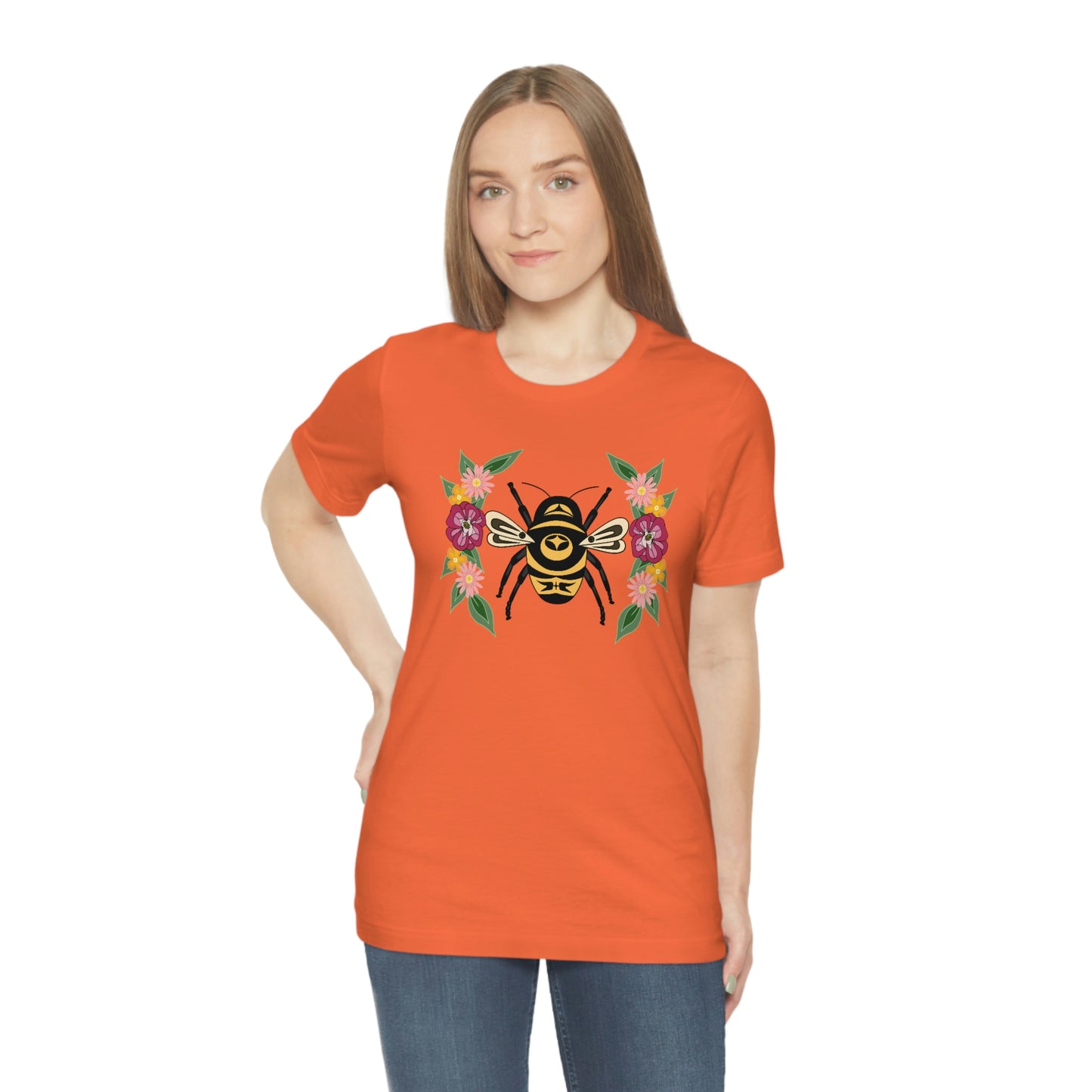 Indigenous Bumble Bee Tshirt Coast Salish Art Cute Summer Shirt Unique