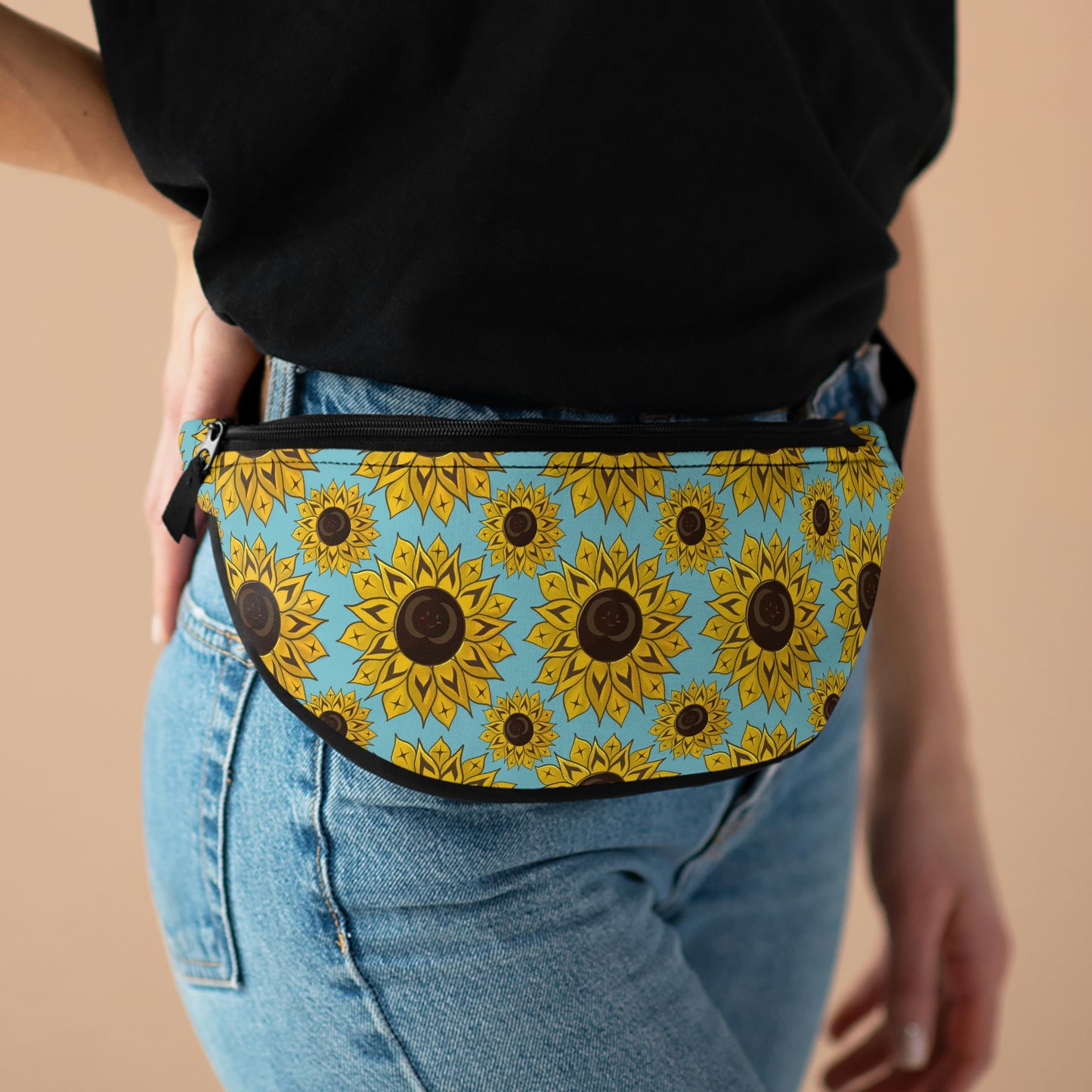 Indigenous Fanny Pack Native American Fanny Pack Sunflower Design