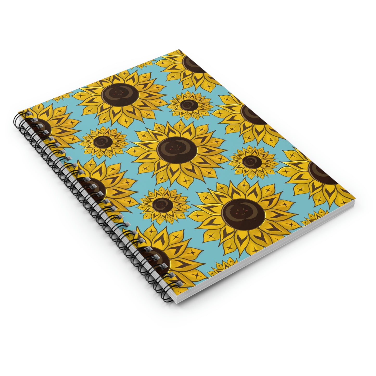 Native American Spiral Notebook Coast Salish Notebook Indigenous Sunflower