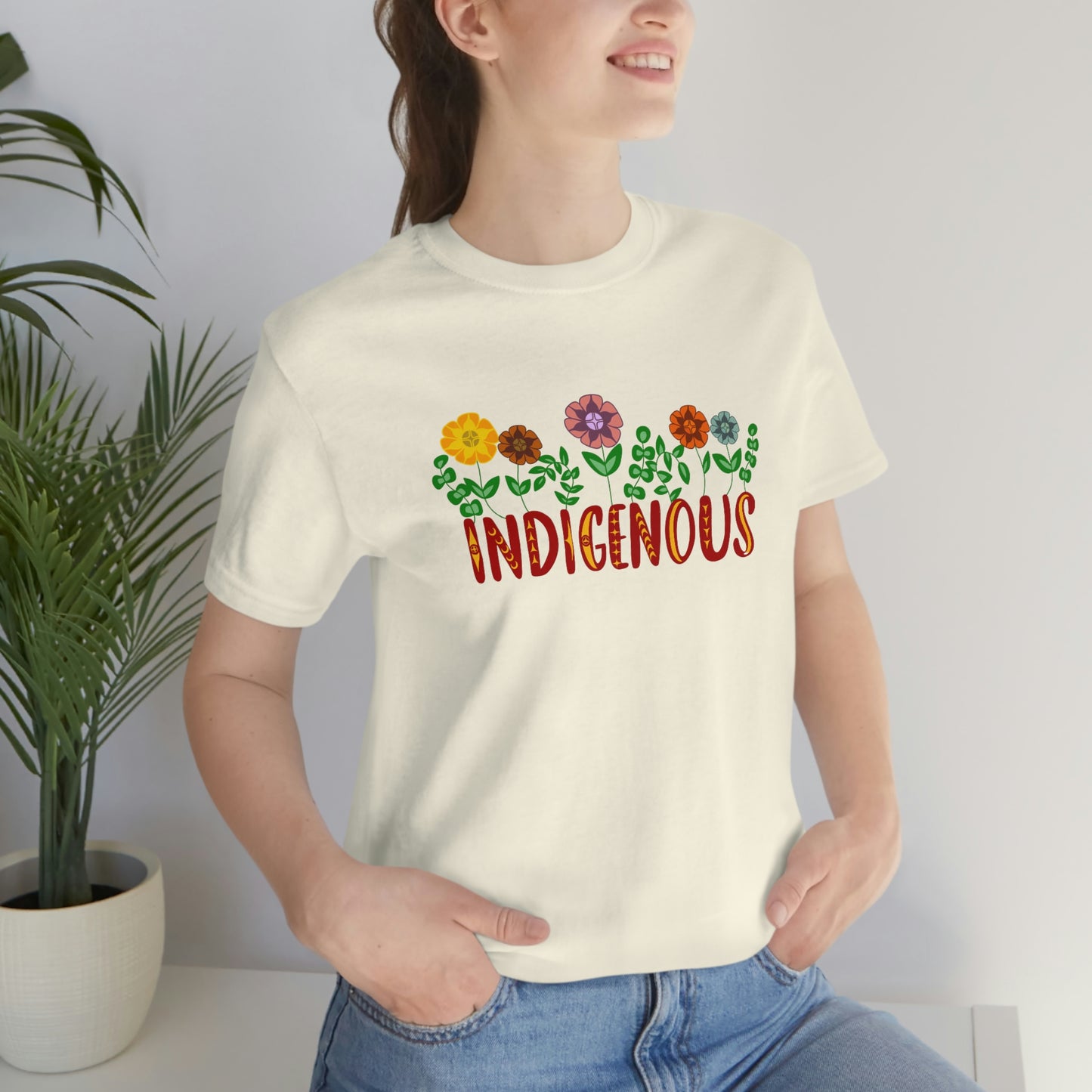 Indigenous Tshirt Floral Tee Native American Design