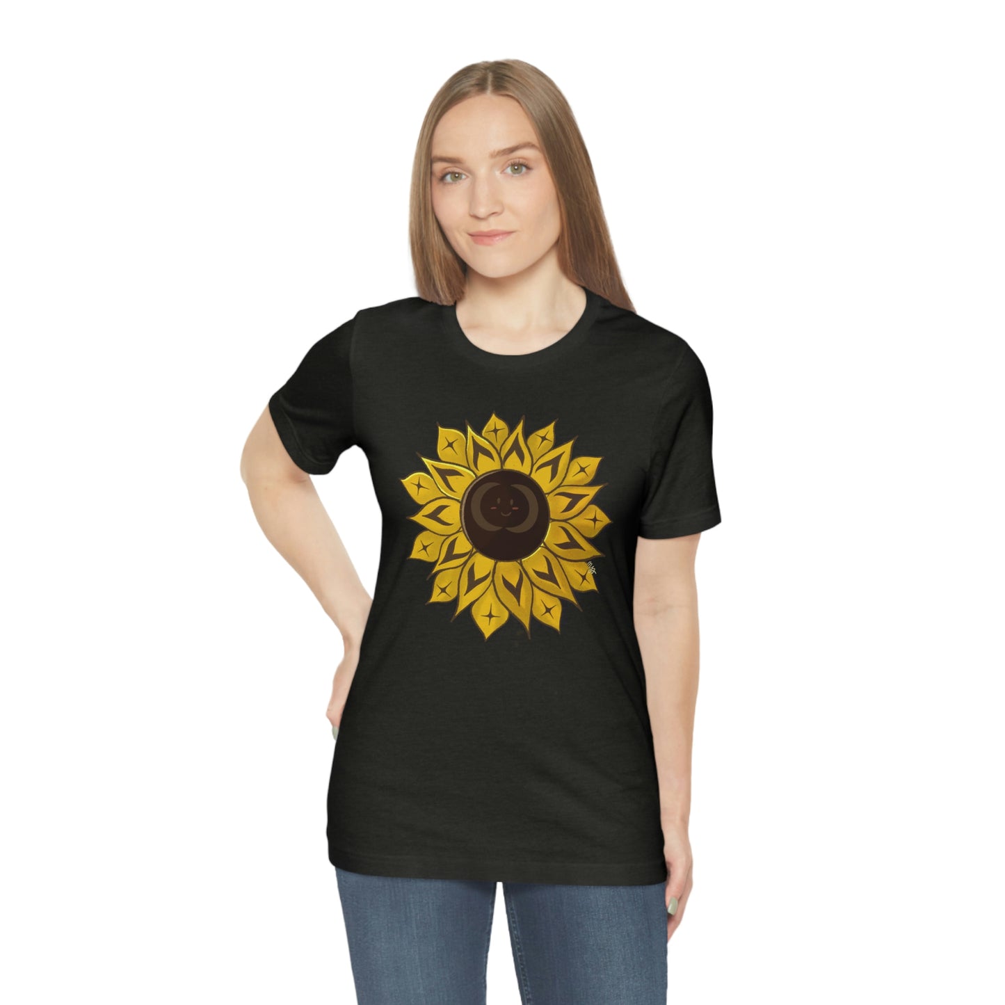 Coast Salish Indigenous Sunflower T-Shirt Native American Sunflower Design Summer Tee
