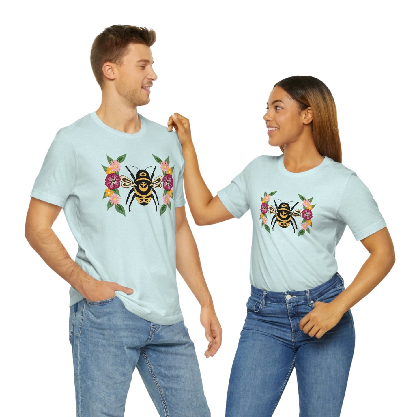 Indigenous Bumble Bee Tshirt Coast Salish Art Cute Summer Shirt Unique